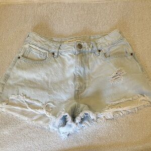 PacSun Light Wash Distressed Jean Shorts